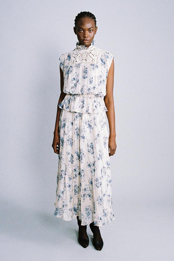 sabina musáyev VESPER TOP SOFT CASUAL WHITE PRINT