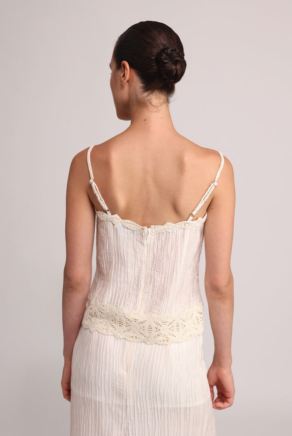 Sabina Musáyev YVONNE TOP SOFT CASUAL IVORY