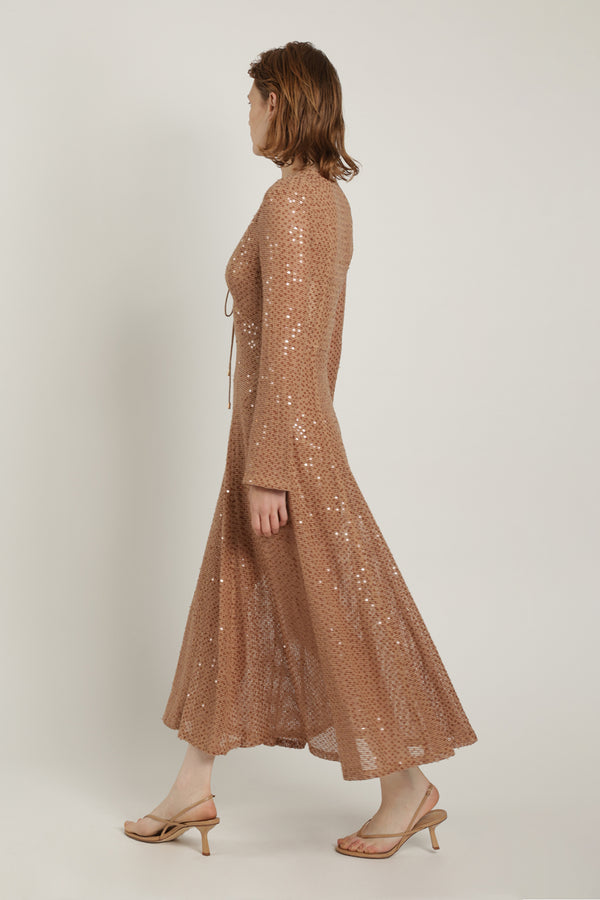 Sabina Musáyev SARAI DRESS SUMMER SALE 50% OFF PECAN