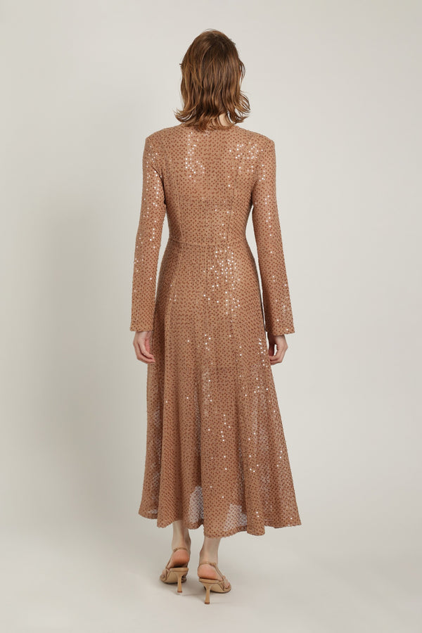 Sabina Musáyev SARAI DRESS SUMMER SALE 50% OFF PECAN