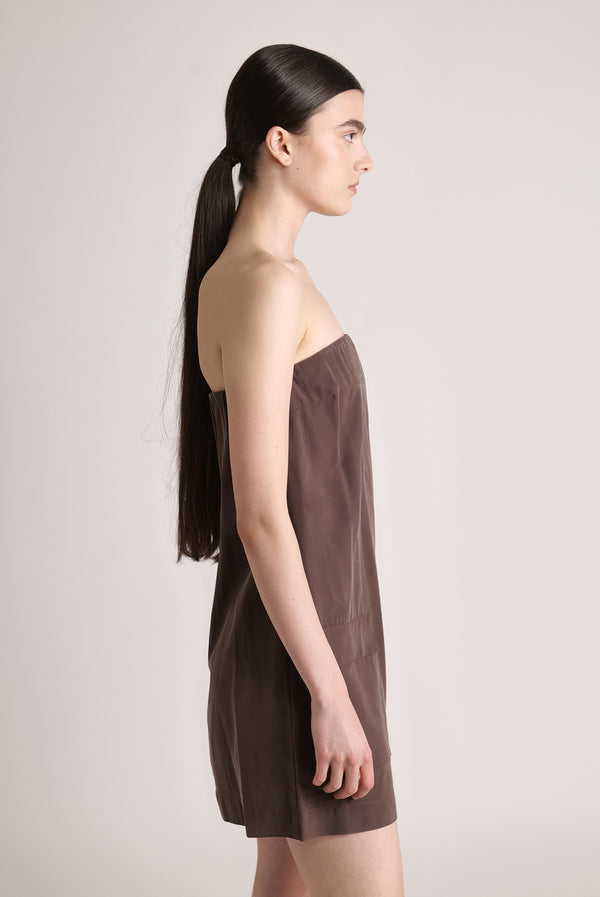 Sabina Musáyev SARIT DRESS SUMMER SALE 50% OFF DARK BROWN