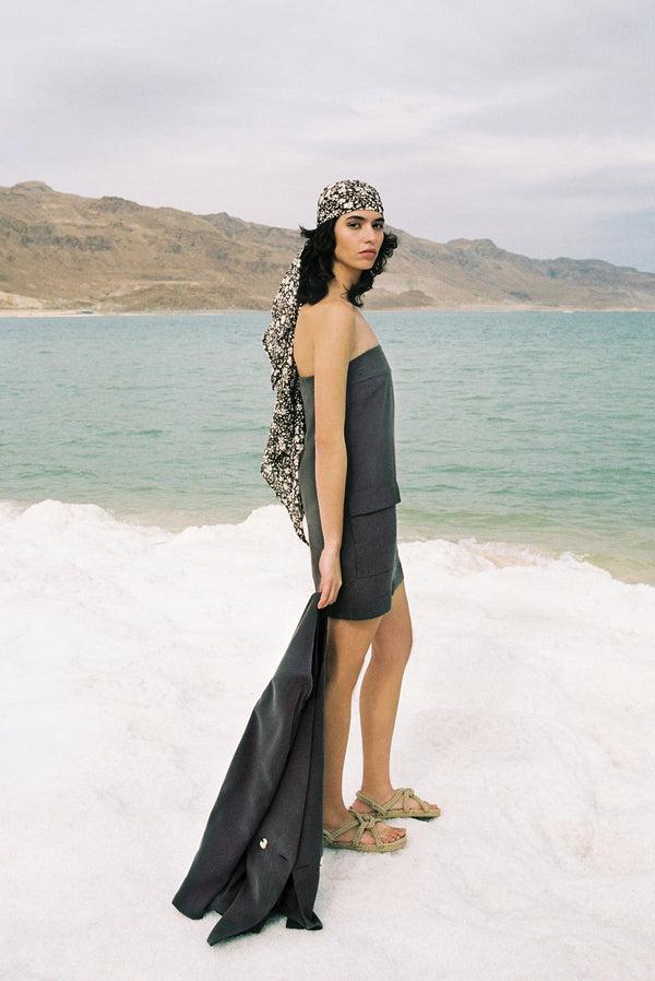 Sabina Musáyev SARIT DRESS SUMMER SALE 50% OFF DARK BROWN