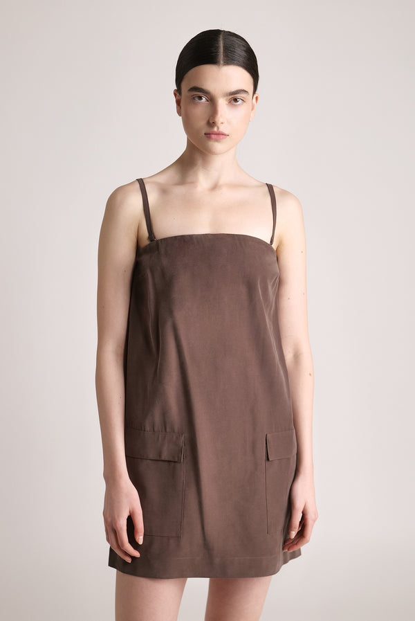 sabina musáyev SARIT DRESS SUMMER SALE 50% OFF DARK BROWN