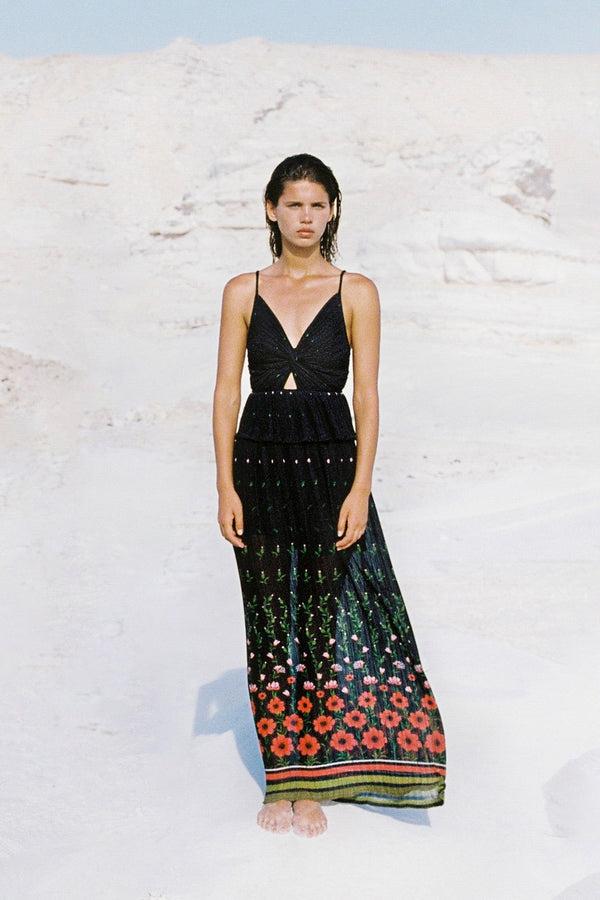 Sabina Musáyev SELINA DRESS SUMMER SALE 50% OFF BLACK PRINT