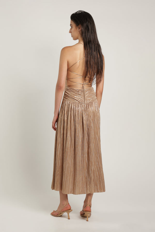 Sabina Musáyev SHAAN DRESS SUMMER SALE 50% OFF PECAN