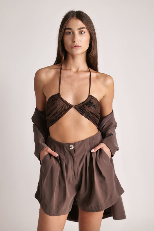 sabina musáyev SHIRA BRA SUMMER SALE 50% OFF DARK BROWN