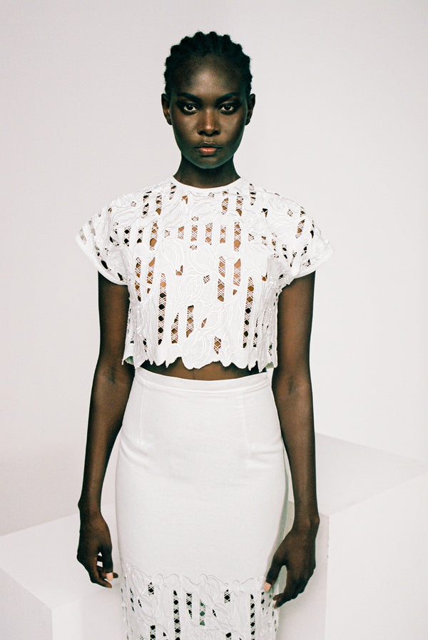 sabina musáyev SILVIA TOP PRE FALL WINTER 25/26 OFF WHITE