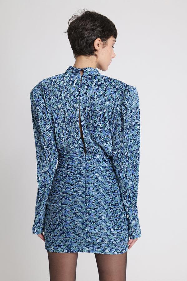 Sabina Musáyev SOLLY DRESS SOFT CASUAL TURQUOISE PRINT