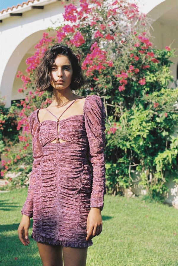 sabina musáyev STEPHANIE DRESS SOFT CASUAL ANTIQUE ROSE PRINT