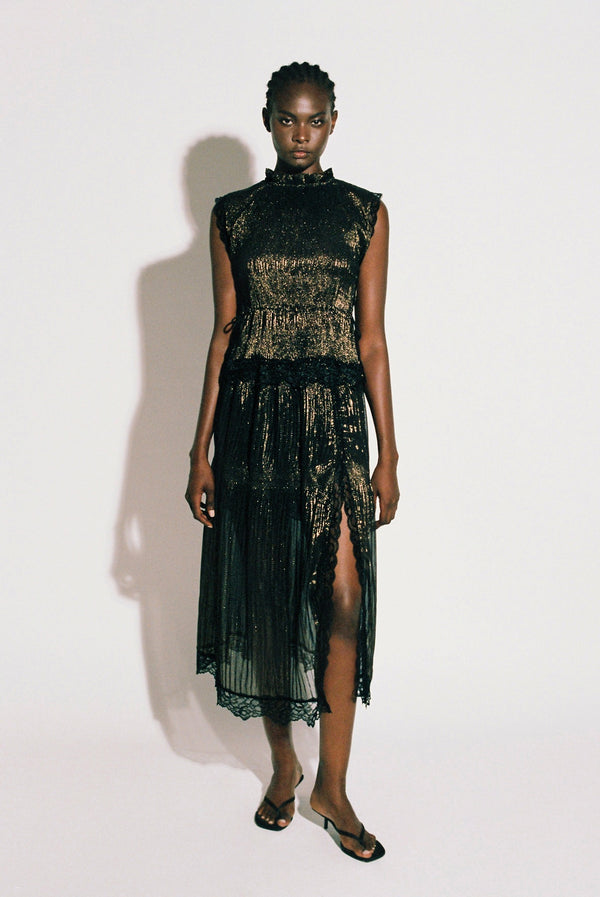 Sabina Musáyev TOMA SKIRT PRE FALL WINTER 25/26 BLACK BRONZE