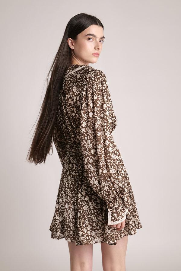 Sabina Musáyev TRISHA DRESS SOFT CASUAL BROWN PRINT