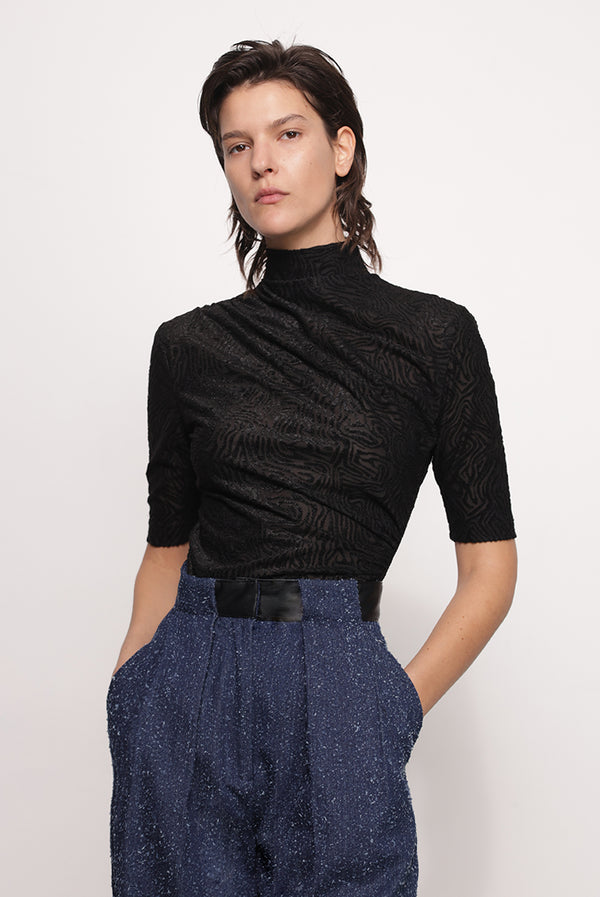 Sabina Musáyev TYLA TOP PRE FALL WINTER 25/26 BLACK