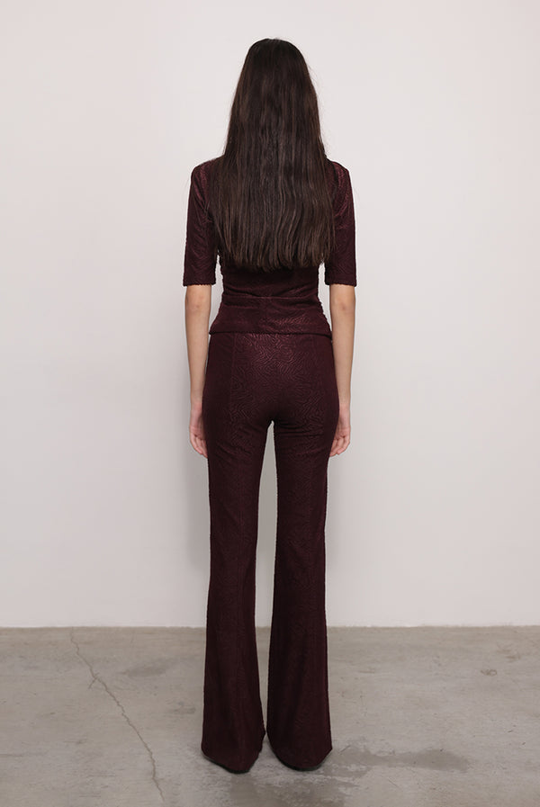 Sabina Musáyev TYLA TOP PRE FALL WINTER 25/26 BORDEAUX