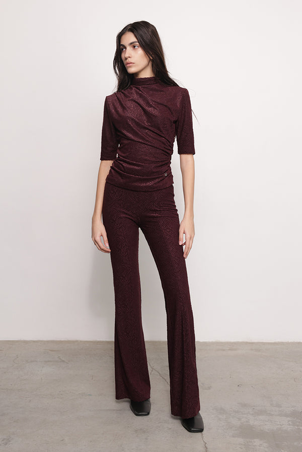 Sabina Musáyev TYLA TOP PRE FALL WINTER 25/26 BORDEAUX