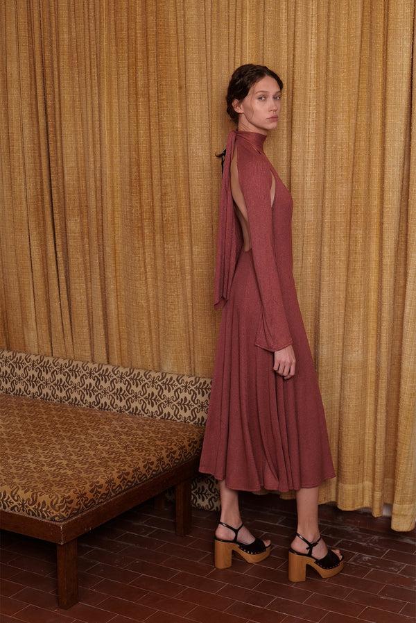 Sabina Musáyev VICKI DRESS SOFT CASUAL ANTIQUE ROSE