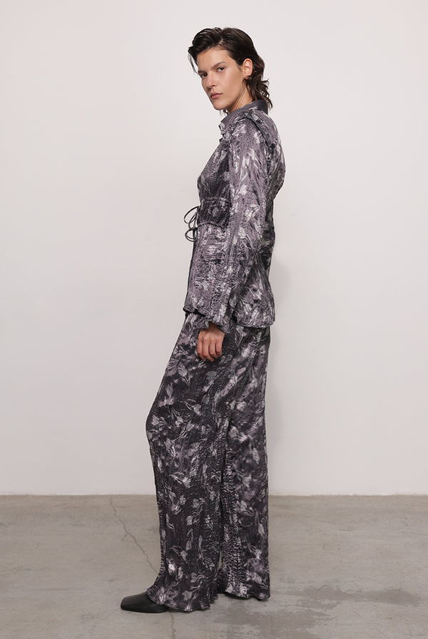 Sabina Musáyev VINETTE TUNIC PRE FALL WINTER 25/26 GRAPHITE PRINT