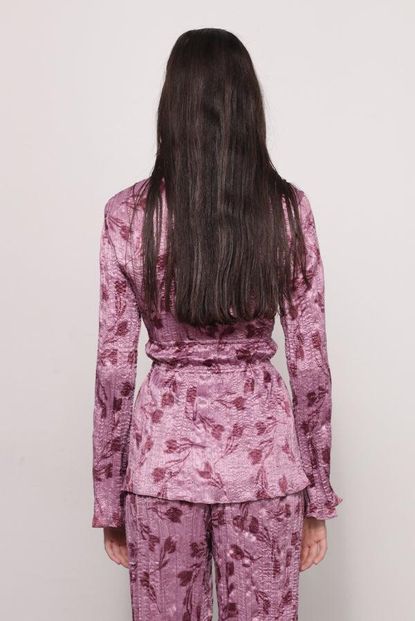Sabina Musáyev VINETTE TUNIC PRE FALL WINTER 25/26 MAUVE PRINT