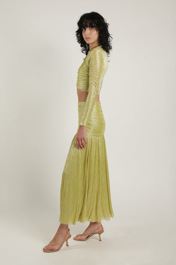 sabina musáyev VIVICA SKIRT EVENING WEAR SUNNY LIME