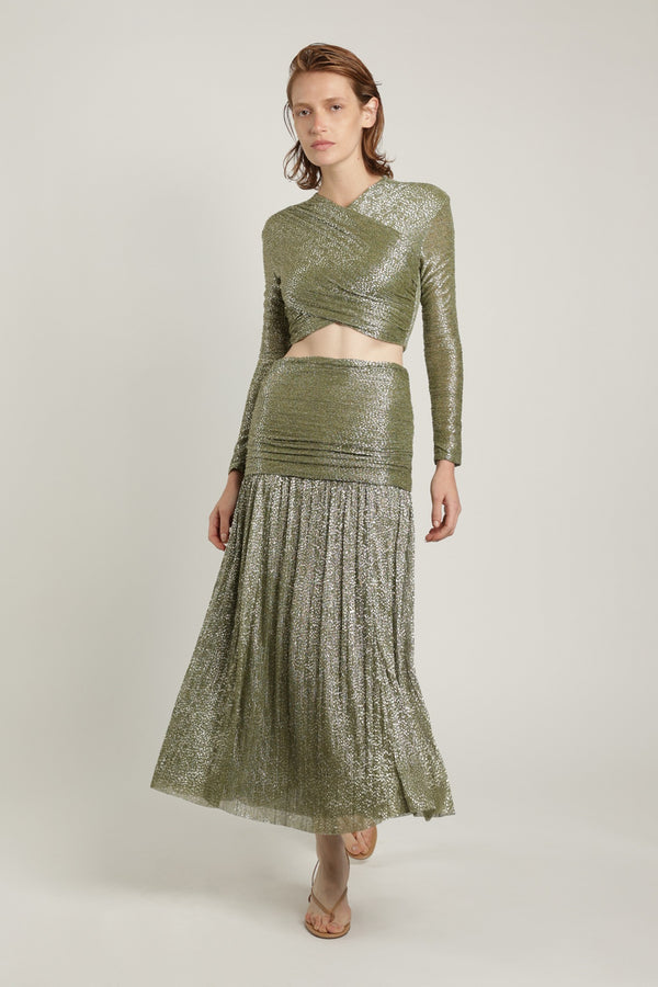 sabina musáyev VIVICA SKIRT SUMMER SALE 50% OFF OLIVE GREEN