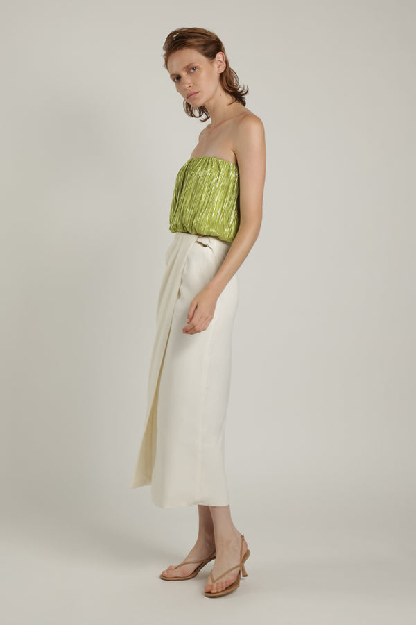 Sabina Musáyev WYATT SKIRT SUMMER SALE 50% OFF WHITE SNOW