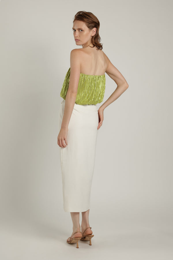 Sabina Musáyev WYATT SKIRT SUMMER SALE 50% OFF WHITE SNOW