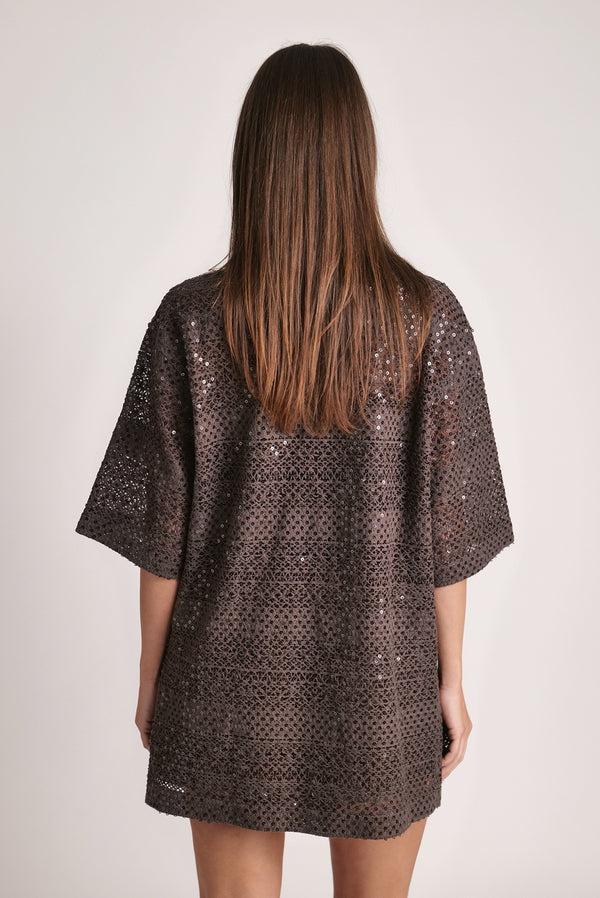 Sabina Musáyev ZENA TOP SUMMER SALE 50% OFF DARK BROWN