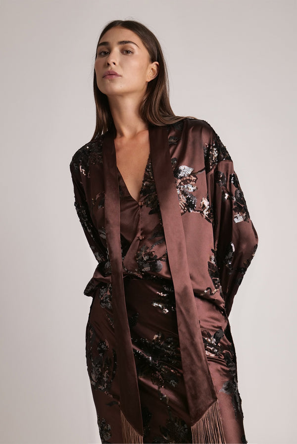 sabina musáyev ZIA TOP SUMMER SALE 50% OFF DARK BROWN