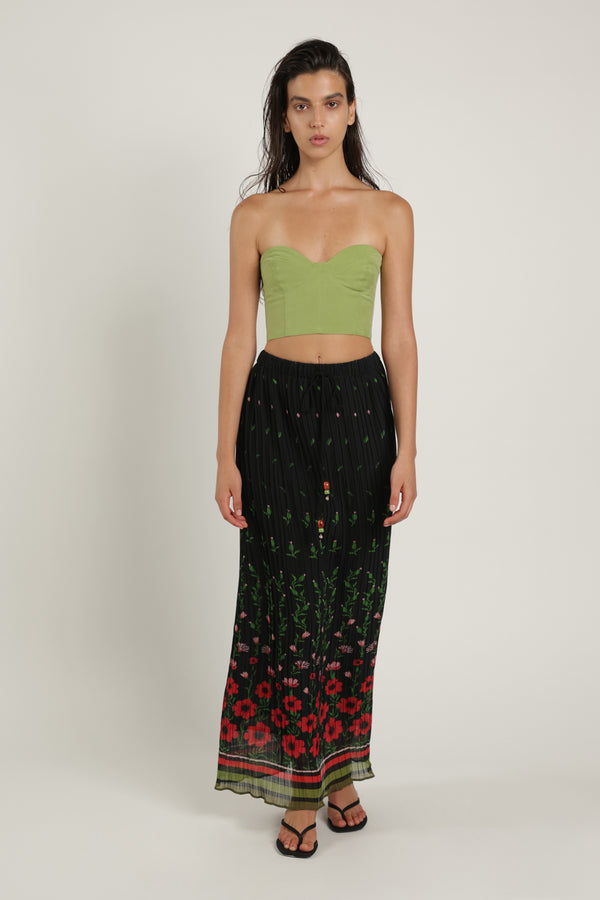 sabina musáyev ZINNIA SKIRT SUMMER SALE 50% OFF BLACK PRINT