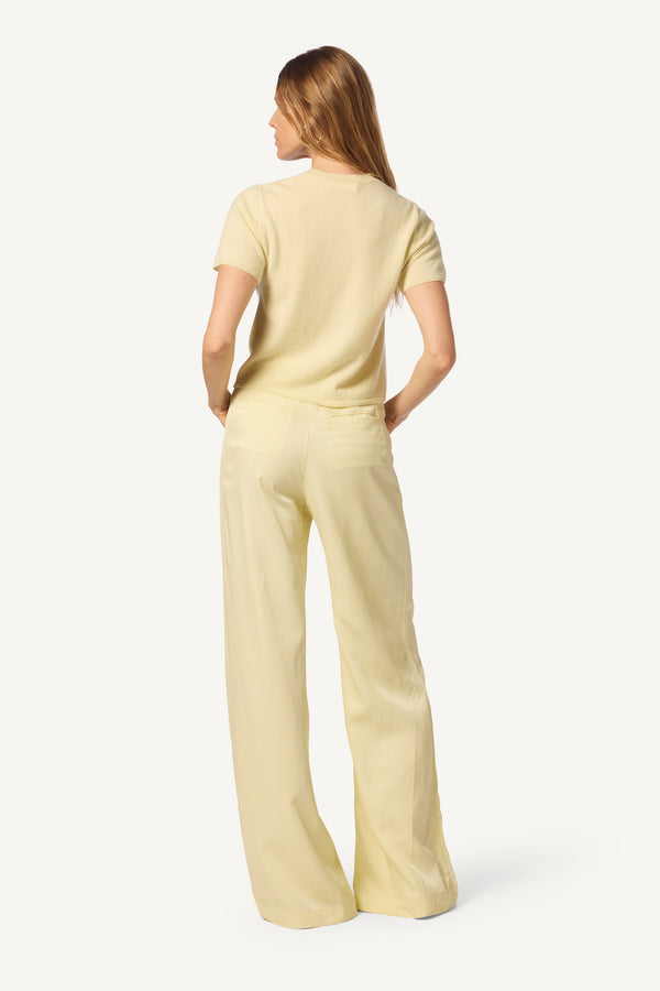 Sablyn ADRIANNA EXAGGERATED WIDE LEG PANT | PALE CITRON