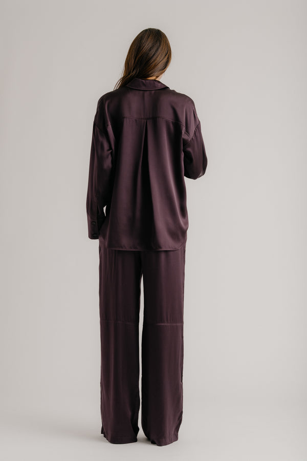 Sablyn BENTON COLORBLOCK SLOUCHY SILK BUTTON DOWN | OAK TREE MULTI