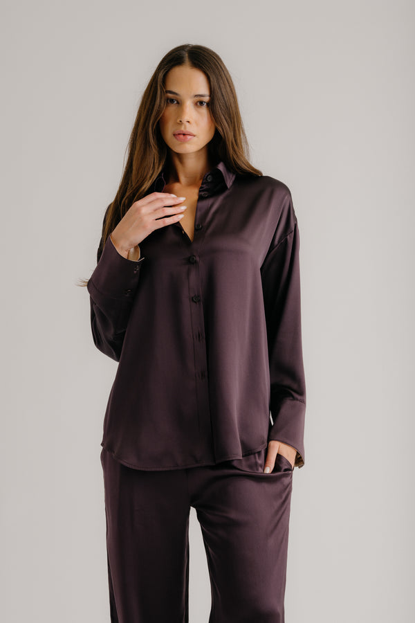 Sablyn BENTON COLORBLOCK SLOUCHY SILK BUTTON DOWN | OAK TREE MULTI