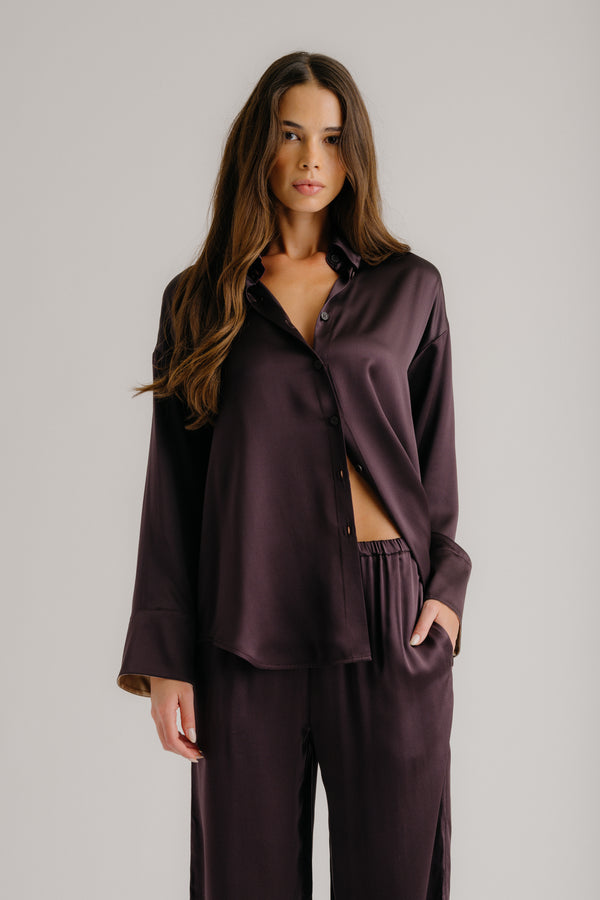 sablyn BENTON COLORBLOCK SLOUCHY SILK BUTTON DOWN | OAK TREE MULTI