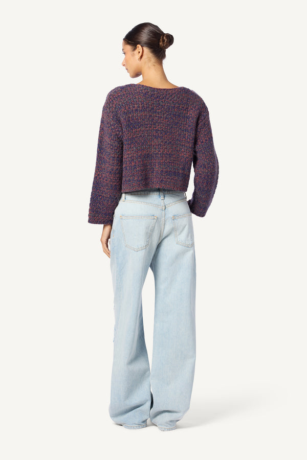 Sablyn CHARLENE CASHMERE CROPPED WELT POCKET JACKET | CIMARRON MULTI