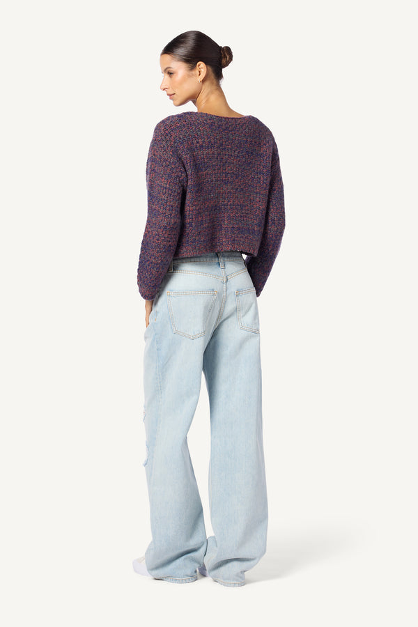Sablyn CHARLENE CASHMERE CROPPED WELT POCKET JACKET | CIMARRON MULTI