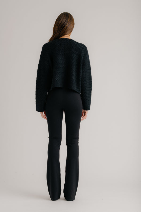 Sablyn CHARLENE CROPPED WELT POCKET CASHMERE JACKET | BLACK