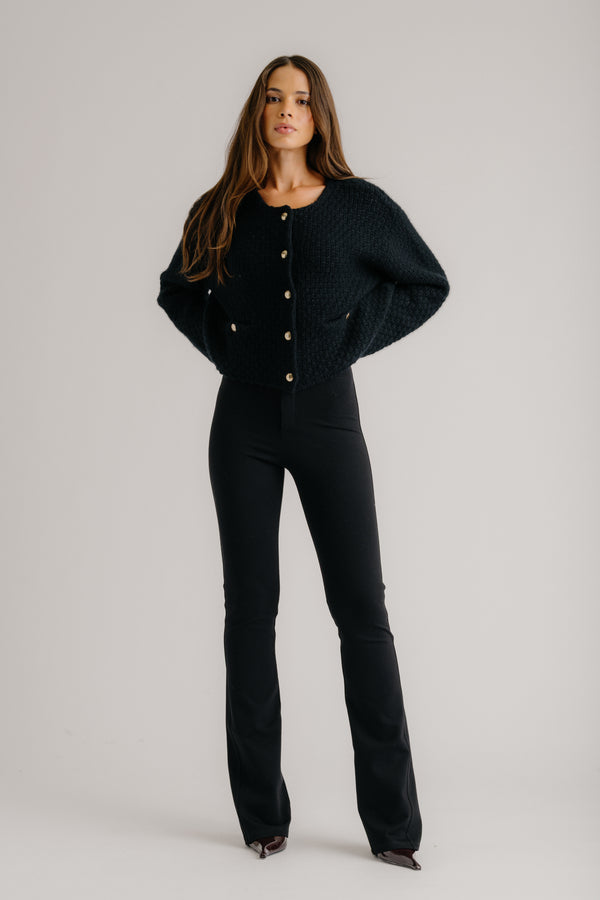 Sablyn CHARLENE CROPPED WELT POCKET CASHMERE JACKET | BLACK