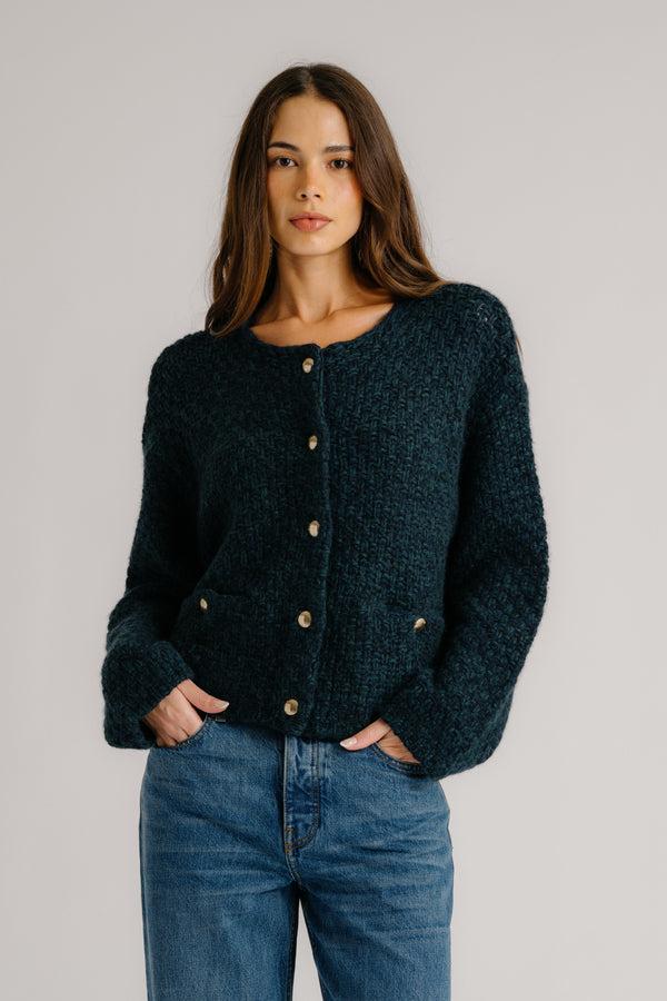 sablyn CHARLENE CROPPED WELT POCKET CASHMERE JACKET | SACRAMENTO MULTI