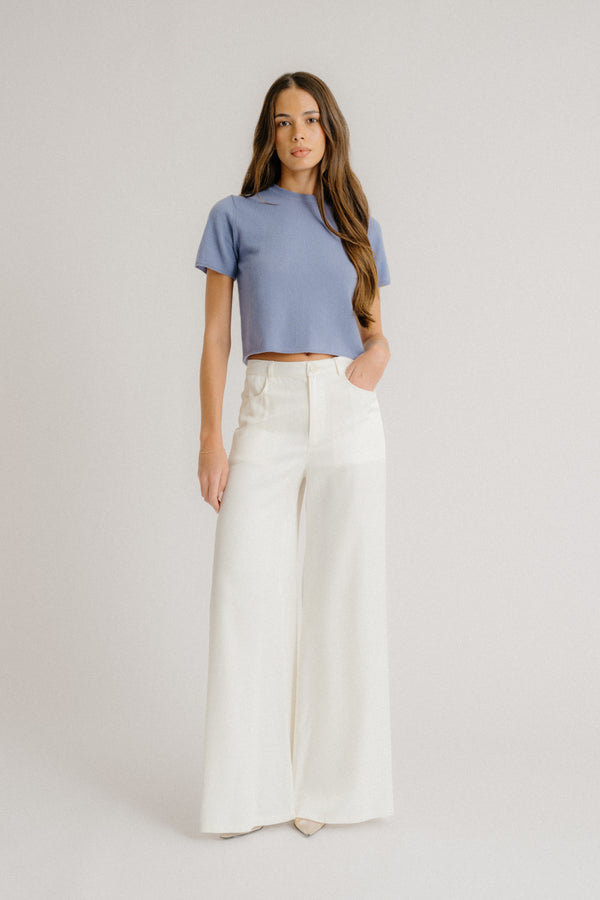 Sablyn CHARLESTON RELAXED CASHMERE CREWNECK | PERIWINKLE