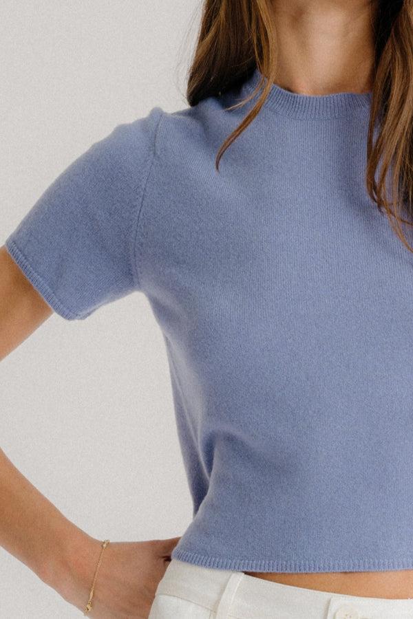 Sablyn CHARLESTON RELAXED CASHMERE CREWNECK | PERIWINKLE