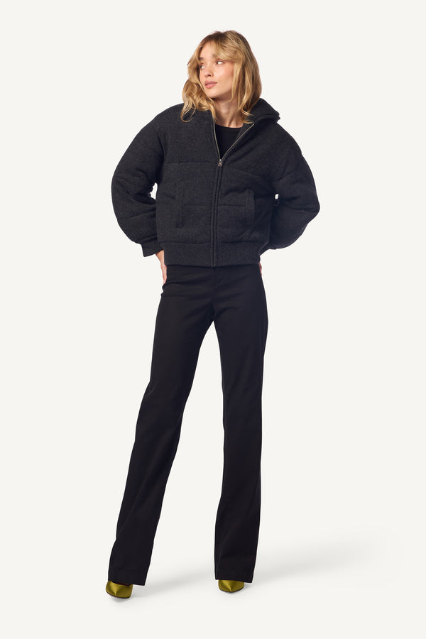 Sablyn EVEREST QUILTED CASHMERE PUFFER WITH HOOD | ASPHALT CHARCOAL