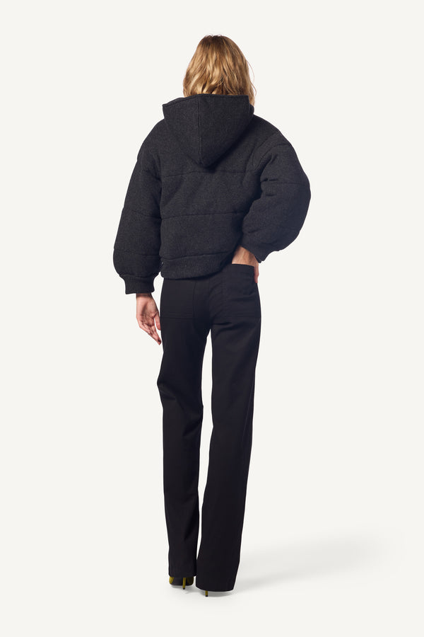 Sablyn EVEREST QUILTED CASHMERE PUFFER WITH HOOD | ASPHALT CHARCOAL