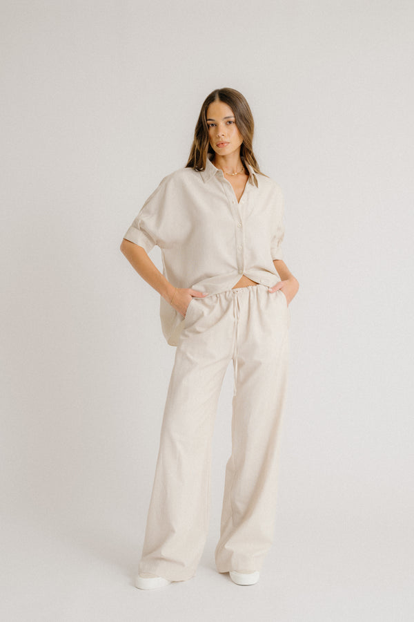 Sablyn GEMMA PULL ON STRAIGHT LEG PANT | GARDENIA MULTI STRIPE