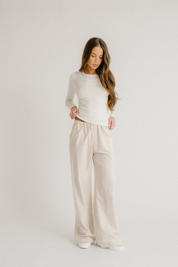 sablyn GEMMA PULL ON STRAIGHT LEG PANT | GARDENIA MULTI STRIPE