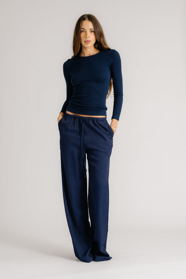 sablyn GEMMA PULL ON STRAIGHT LEG PANT | MIDNIGHT NAVY