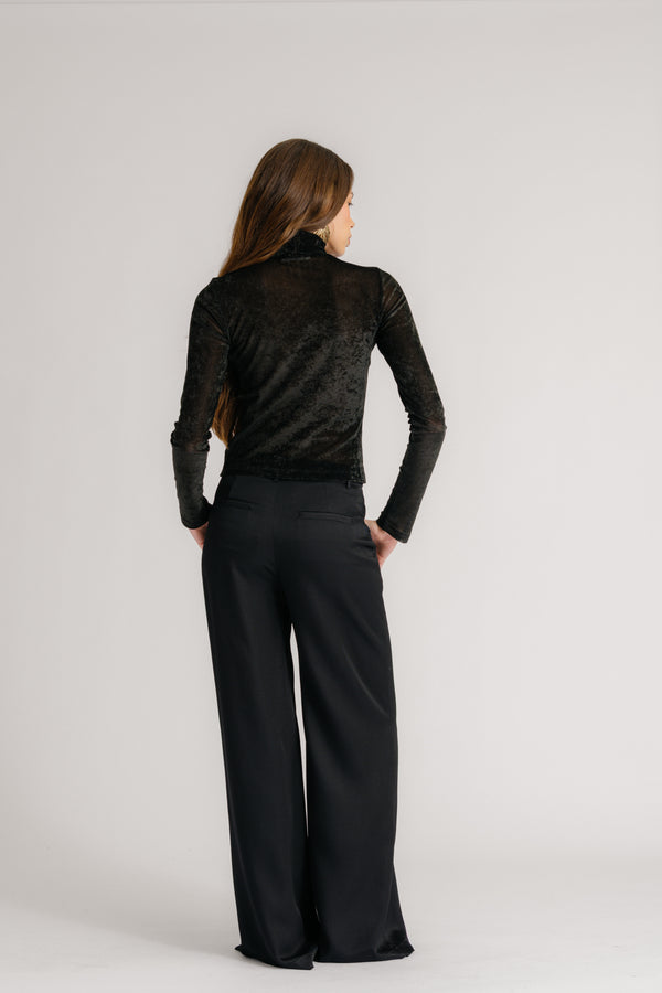 Sablyn ADRIANNA EXAGGERATED WIDE LEG PANT | BLACK