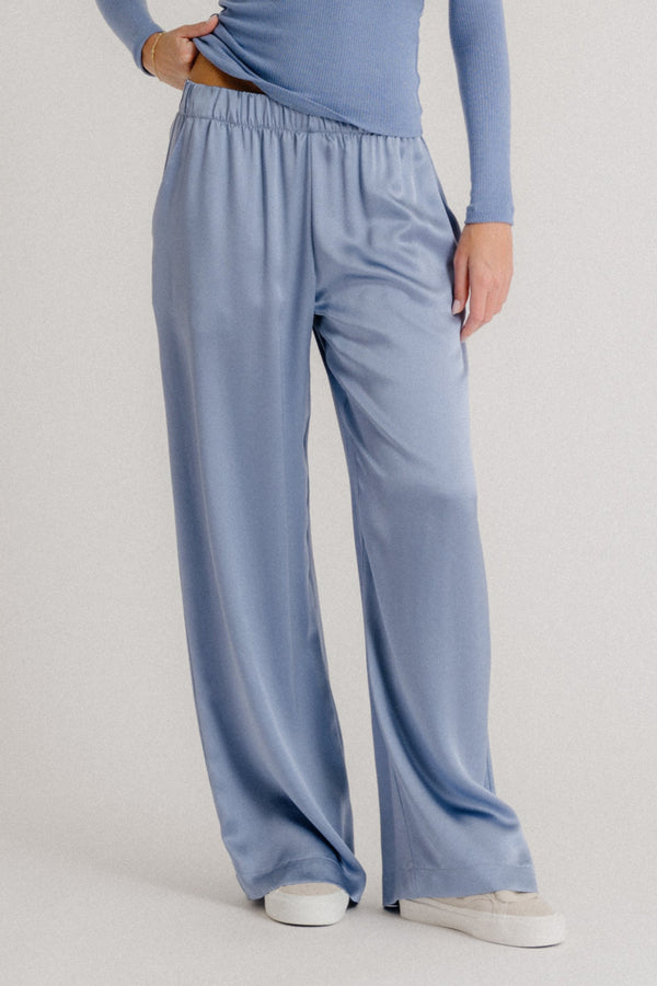 Sablyn BRYNN WIDE LEG SILK PANT | PERIWINKLE