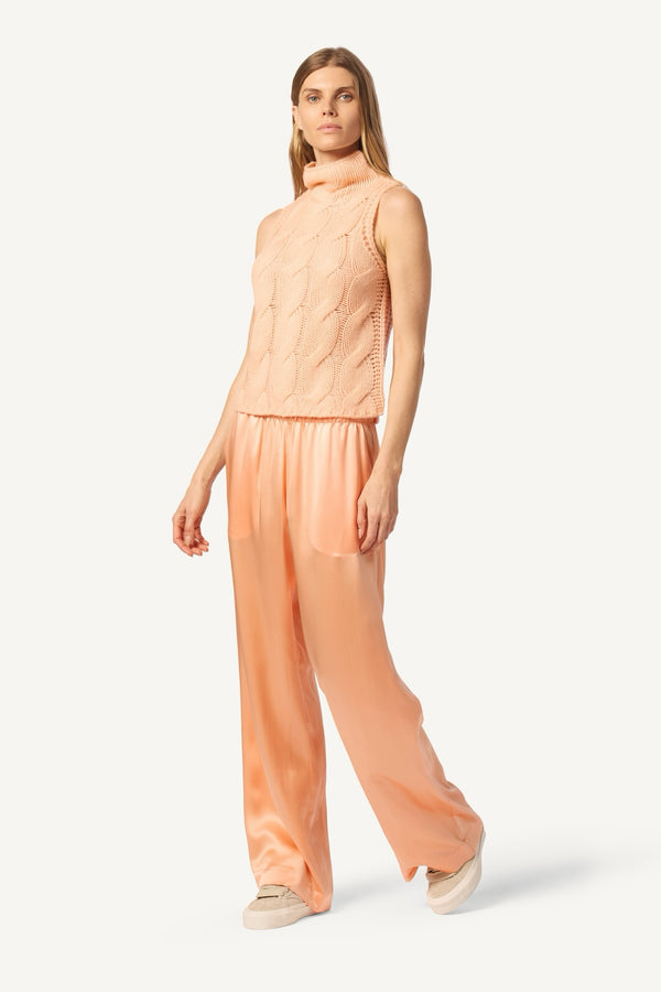 Sablyn BRYNN WIDE LEG SILK PANT | SHERBET