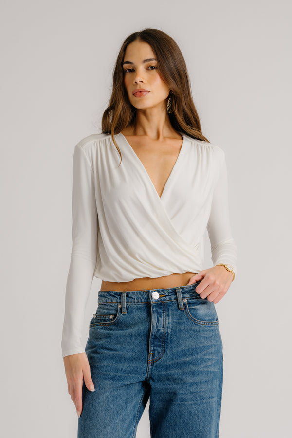 Sablyn CADIZ WRAP SHIRT | GARDENIA
