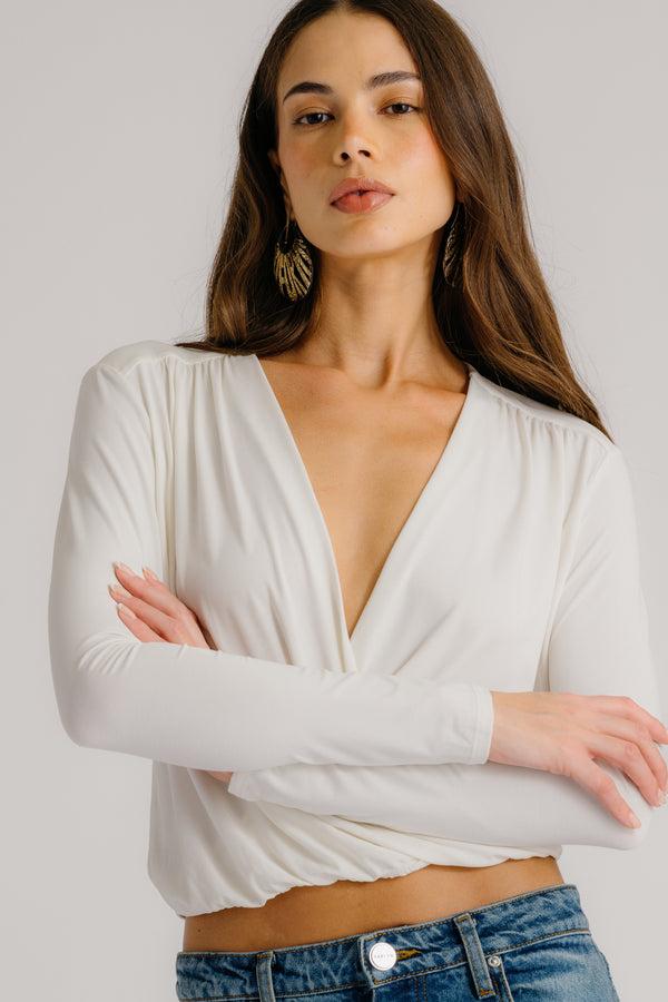 Sablyn CADIZ WRAP SHIRT | GARDENIA