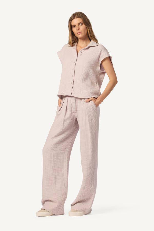 Sablyn CALEB SHORT SLEEVE BUTTON DOWN | HIMALAYA